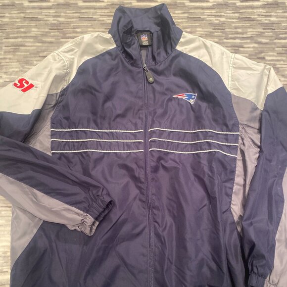NFL New England Patriots Sports Illustrated Windbreaker Jacket Size Large - Picture 1 of 8